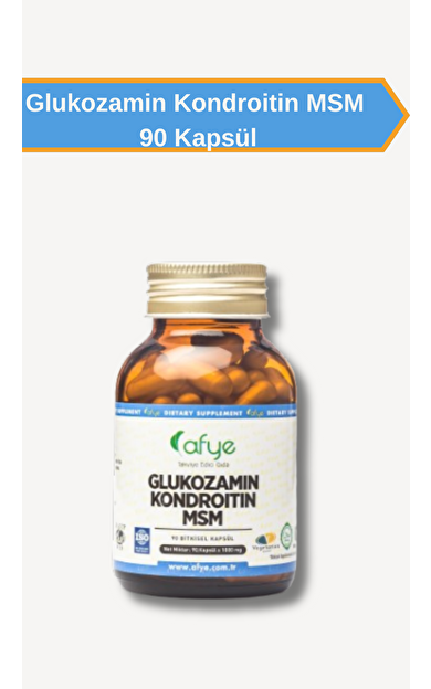 Afye Glukozamin , Kondroitin. Msm 90 Bitkisel Kapsül